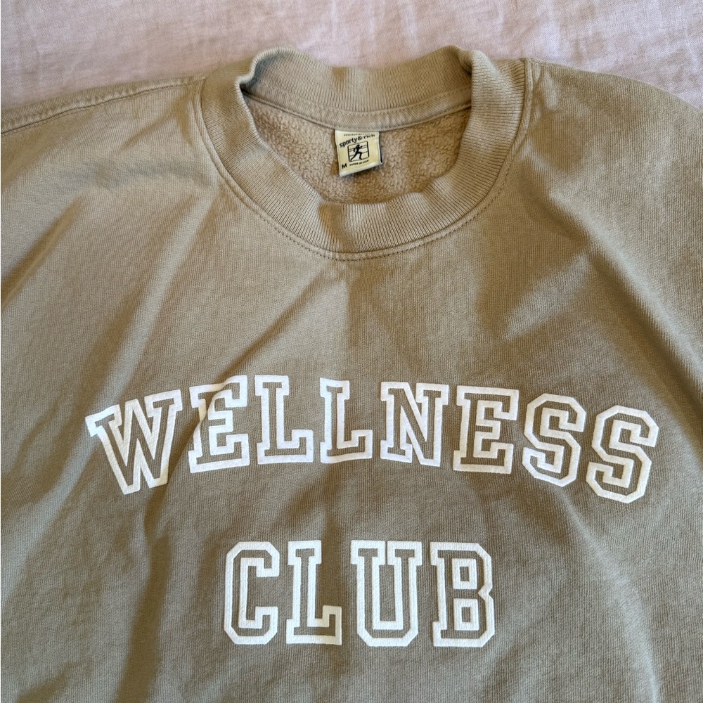 Sporty & Rich Olive Green Health and Wellness Club Tee - Picture 7 of 7